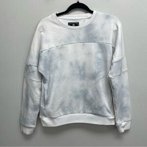 VIRUS International Sideline Crew Sweatshirtwhite and gray tie-dye women’s small